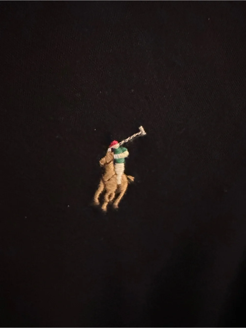 Ralph Lauren Black Polo Shirt with Gold Pony